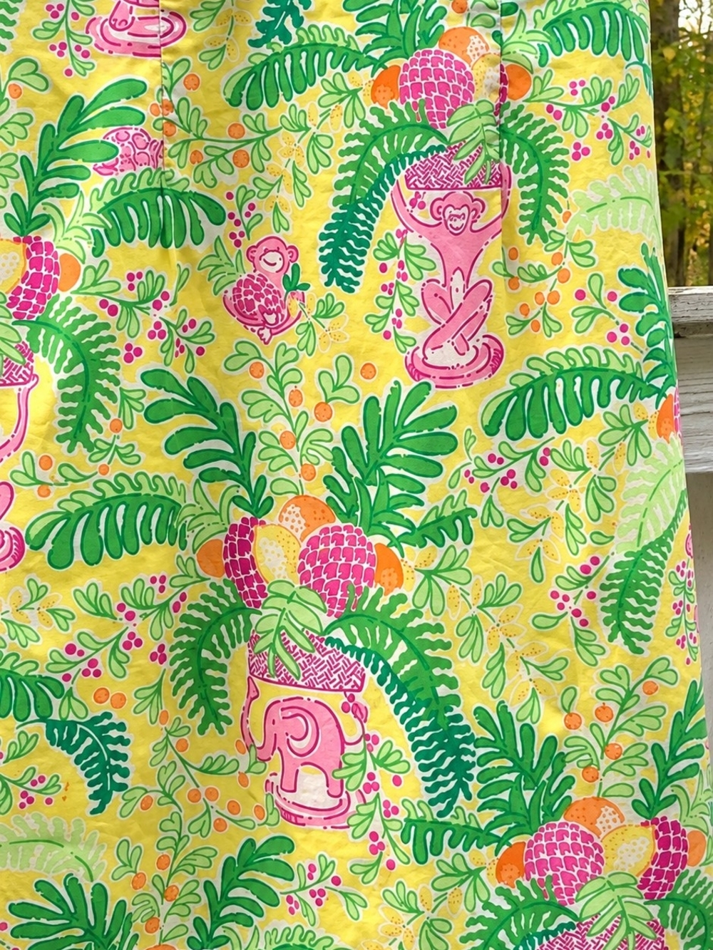 Vintage Lilly Pulitzer Rylen Yellow Lemon Sorbet Monkey Dress - Picture 2 of 6